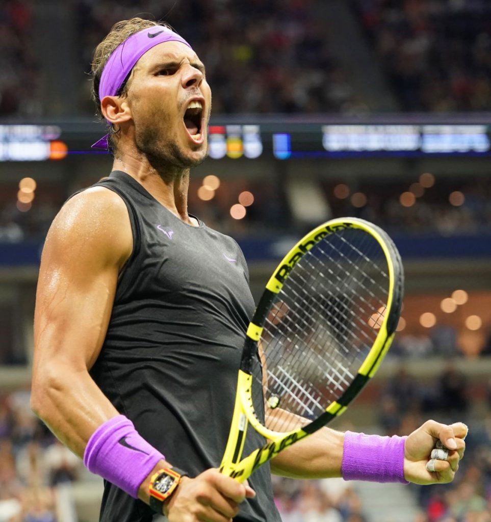 Rafael Nadal plays in the US Open Tennis tournament at Billie Jean King National Tennis Center in New York.