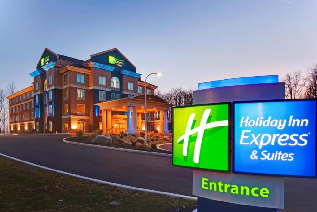 The Holiday Inn Express Hamburg is one of the closest hotels to the stadium in Buffalo.