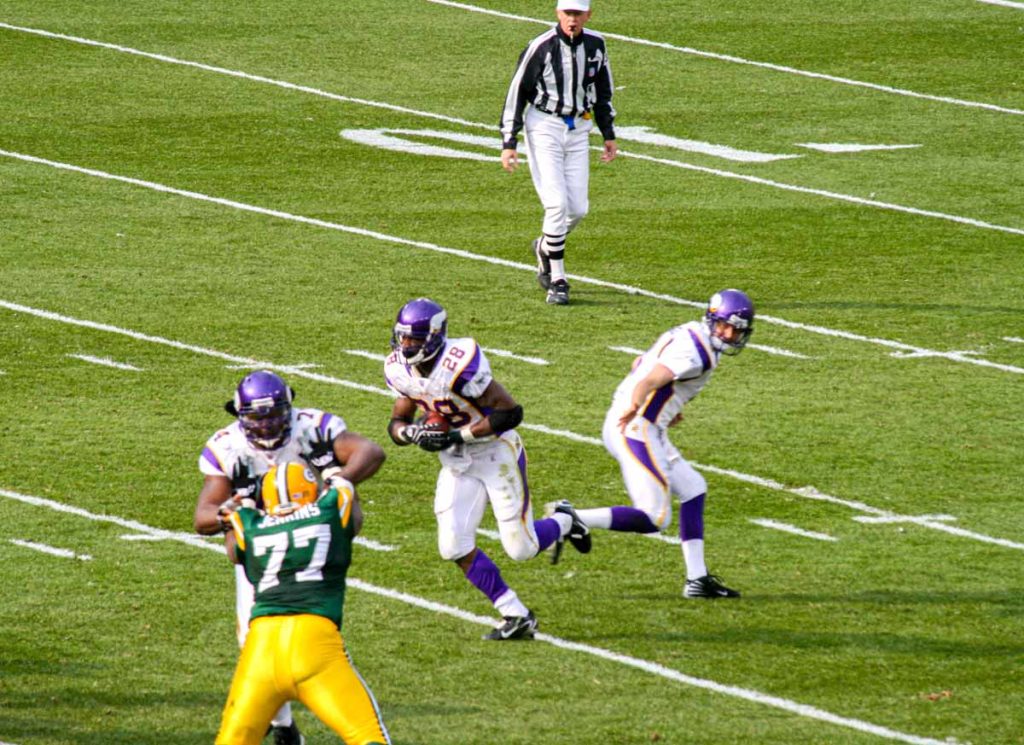 Adrian Peterson in his rookie season with the Minnesota Vikings.