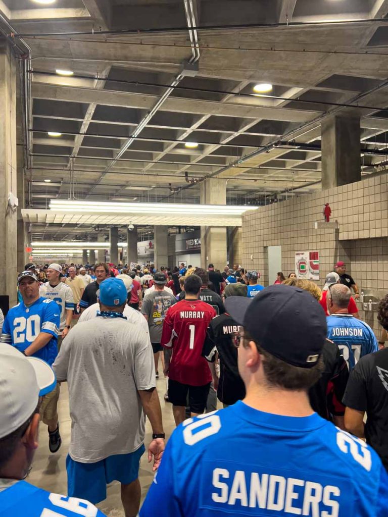 Lots of Detroit Lions fans made the trip to Glendale, AZ to watch the Lions vs Cardinals game.