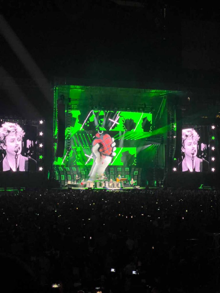 Green Day perform at Chase Field in Phoenix, AZ during their Saviors Tour.