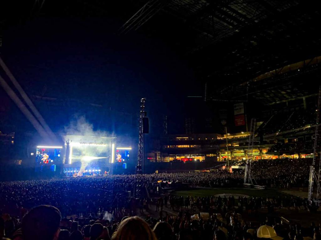 Green Day Saviors Tour at Chase Field Stadium in Phoenix, AZ.