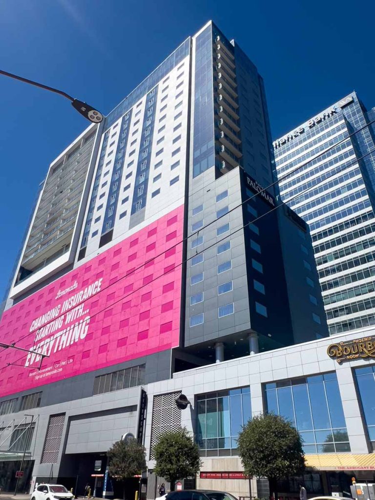 the exterior of the Residence Inn by Marriott Phoenix Downtown hotel.